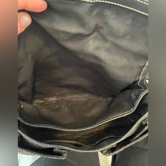 Coach Vtg Soho Flap Y2K Signature C Canvas Shoulder Bag Buckle - Picture 14 of 17